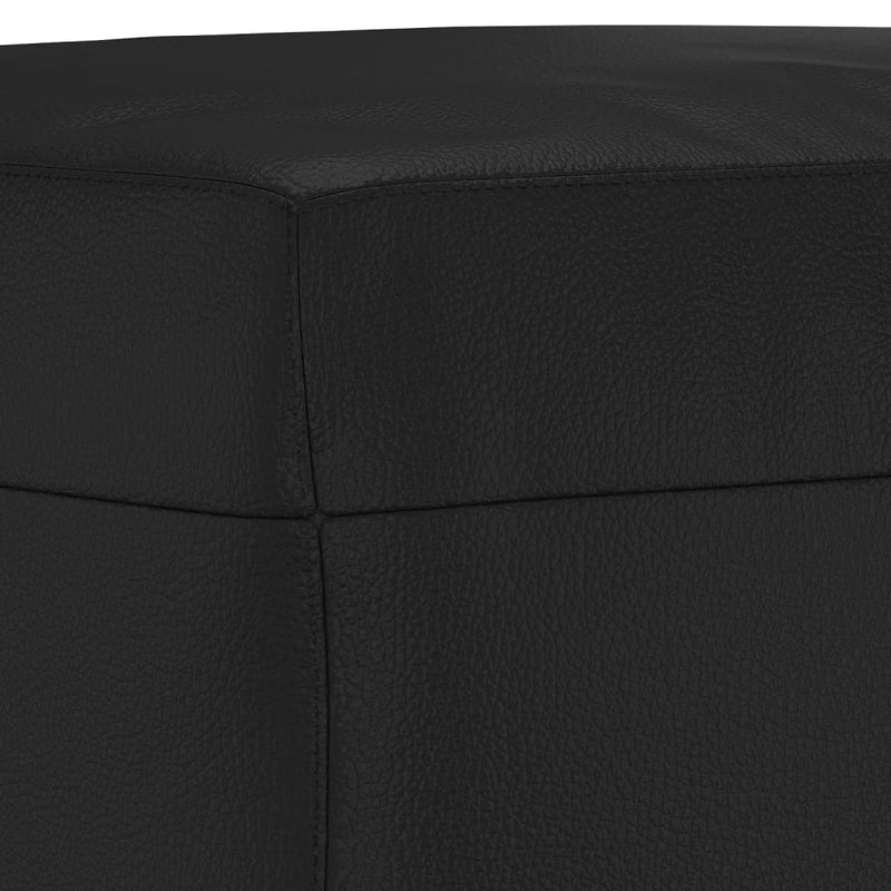 vidaXL fekete műbőr pad 100 x 35 x 41 cm