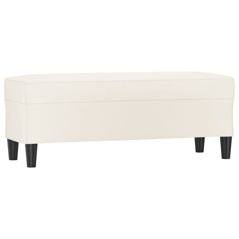 vidaXL krémszínű műbőr pad 100 x 35 x 41 cm