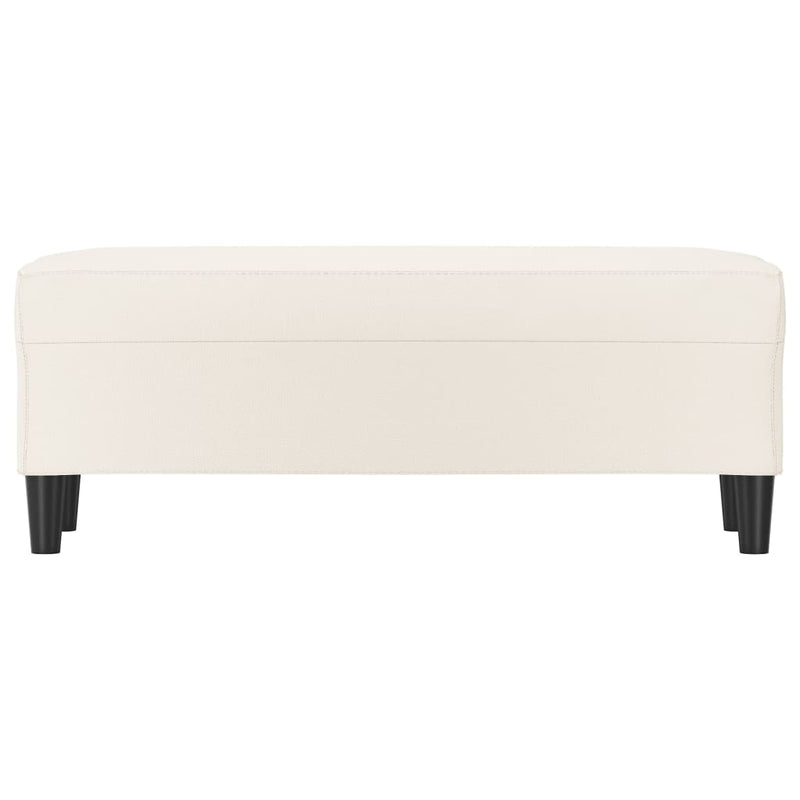vidaXL krémszínű műbőr pad 100 x 35 x 41 cm