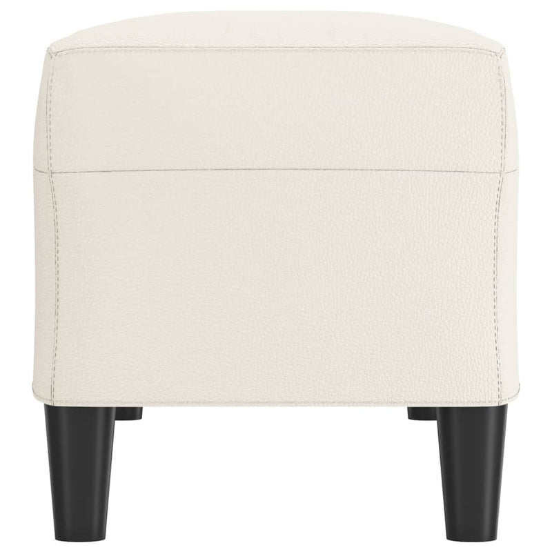 vidaXL krémszínű műbőr pad 100 x 35 x 41 cm