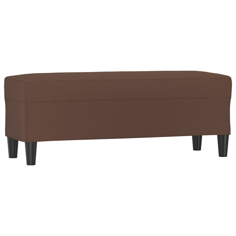 vidaXL barna műbőr pad 100 x 35 x 41 cm