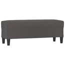 vidaXL szürke műbőr pad 100 x 35 x 41 cm