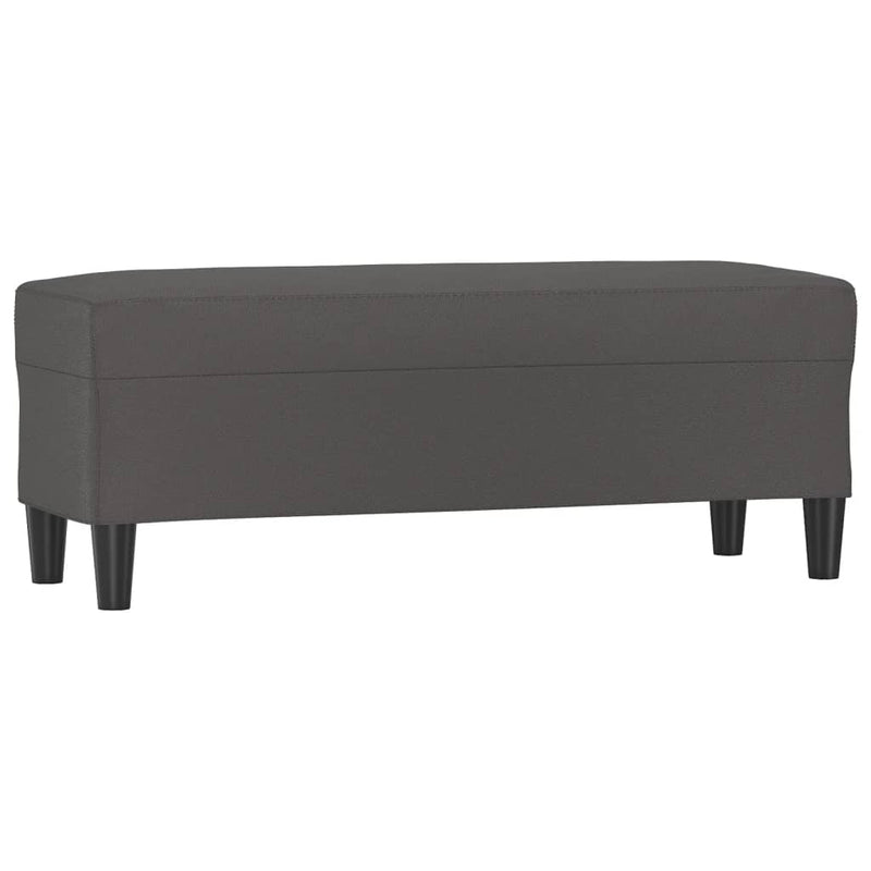 vidaXL szürke műbőr pad 100 x 35 x 41 cm