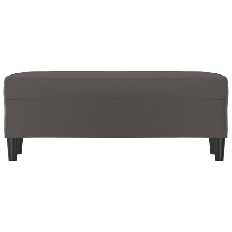 vidaXL szürke műbőr pad 100 x 35 x 41 cm