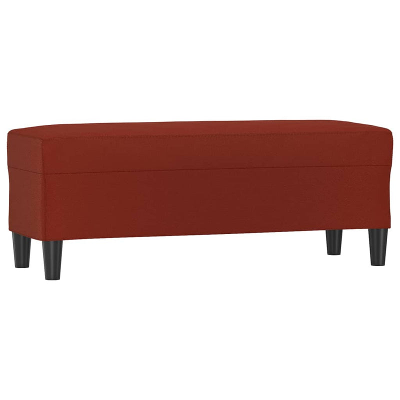 vidaXL bordó műbőr pad 100 x 35 x 41 cm