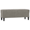 vidaXL világosszürke bársony pad 100 x 35 x 41 cm