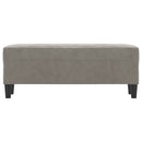 vidaXL világosszürke bársony pad 100 x 35 x 41 cm