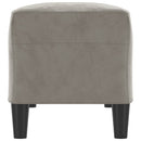 vidaXL világosszürke bársony pad 100 x 35 x 41 cm