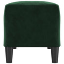 vidaXL sötétzöld bársony pad 100x35x41 cm