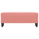 vidaXL rózsaszín bársony pad 100 x 35 x 41 cm