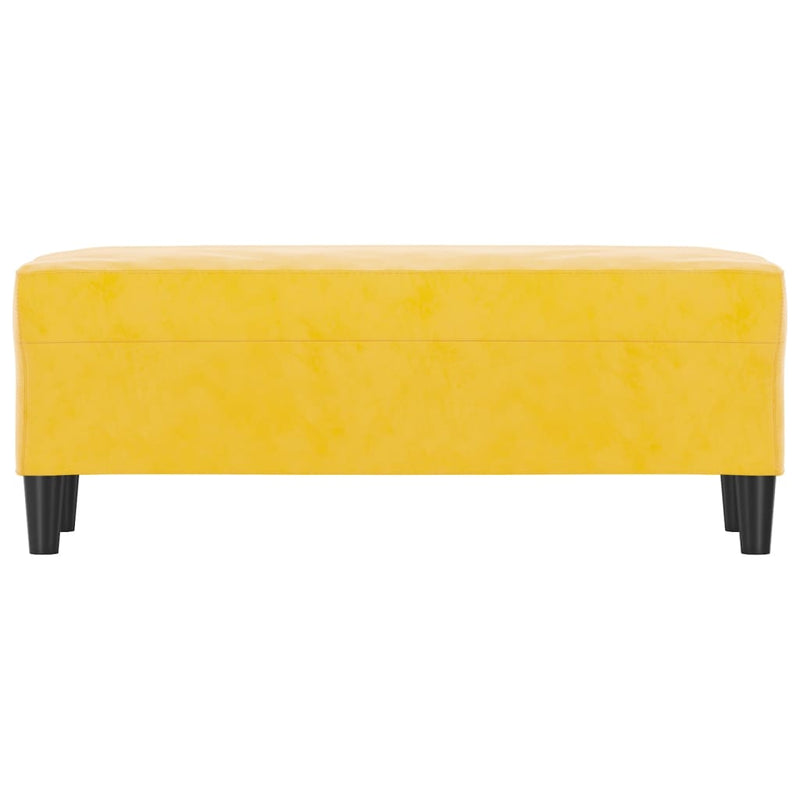 vidaXL sárga bársony pad 100 x 35 x 41 cm
