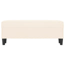 vidaXL krémszínű bársony pad 100 x 35 x 41 cm