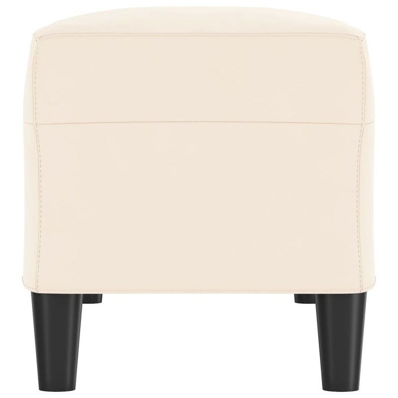 vidaXL krémszínű bársony pad 100 x 35 x 41 cm