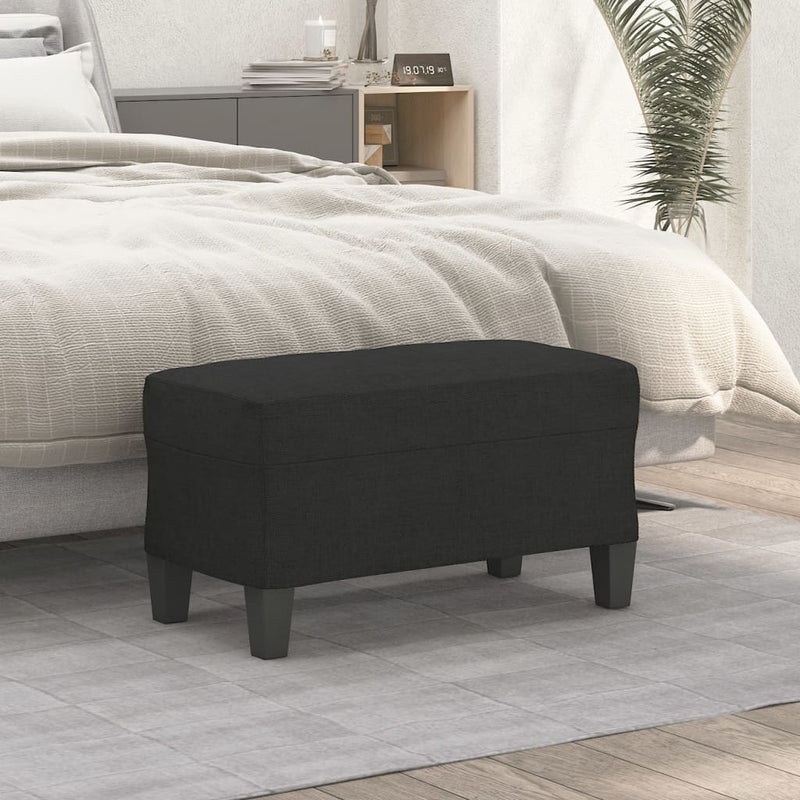 vidaXL fekete szövet pad 70 x 35 x 41 cm
