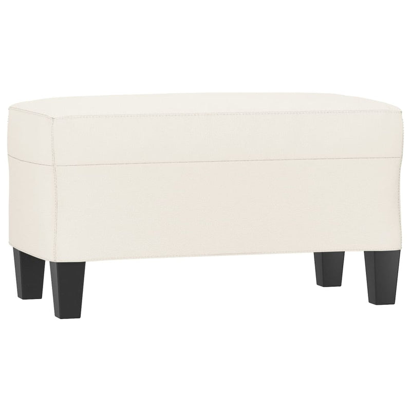vidaXL krémszínű műbőr pad 70 x 35 x 41 cm