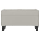 vidaXL világosszürke mikroszálas szövet pad 70 x 35 x 41 cm