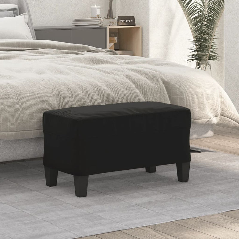 vidaXL fekete mikroszálas szövet pad 70 x 35 x 41 cm