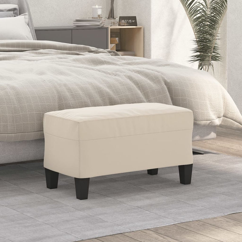 vidaXL krémszínű mikroszálas szövet pad 70 x 35 x 41 cm