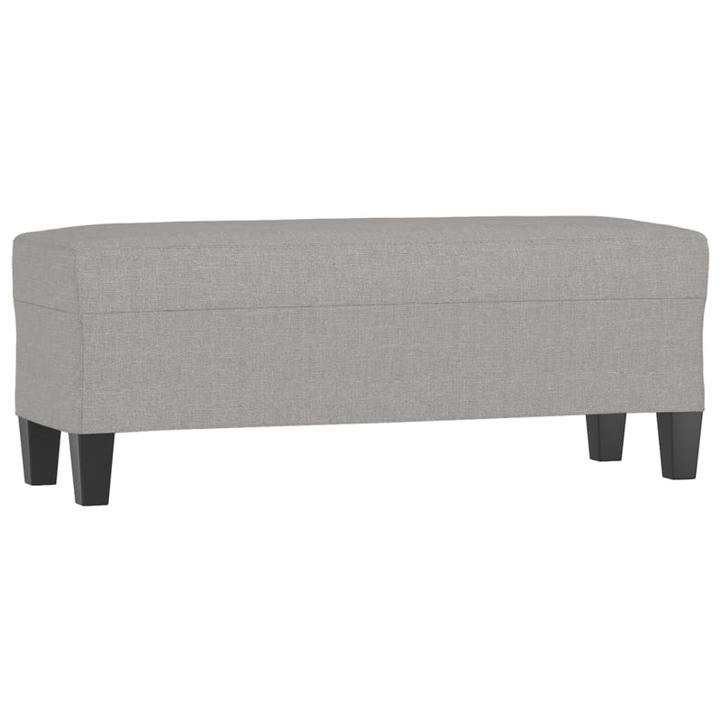 vidaXL világosszürke szövet pad 100 x 35 x 41 cm