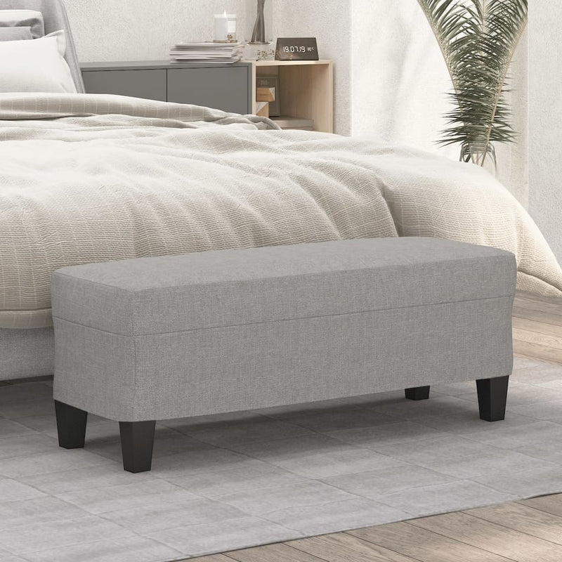 vidaXL világosszürke szövet pad 100 x 35 x 41 cm