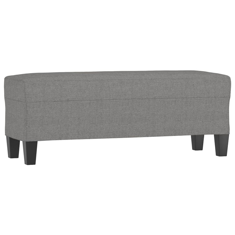 vidaXL sötétszürke szövet pad 100x35x41 cm