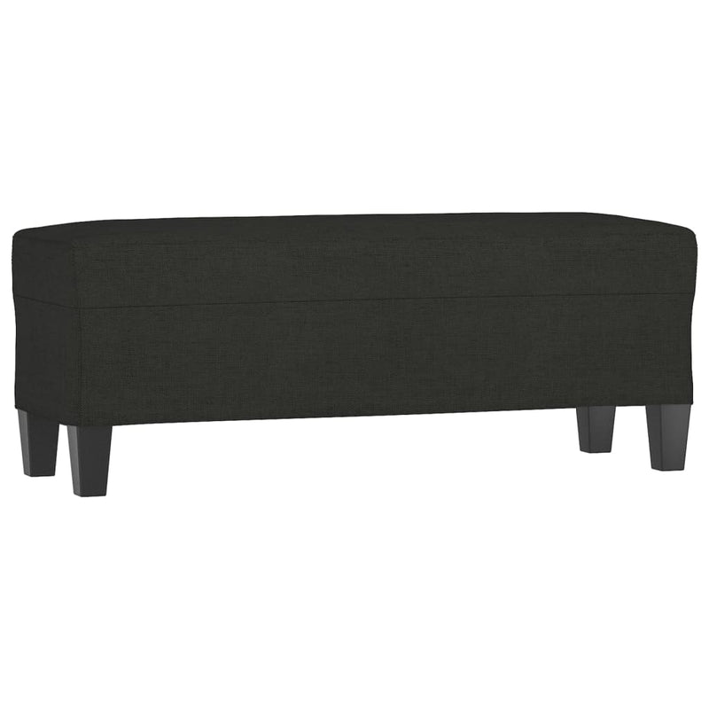 vidaXL fekete szövet pad 100 x 35 x 41 cm
