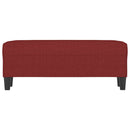 vidaXL bordó szövet pad 100 x 35 x 41 cm
