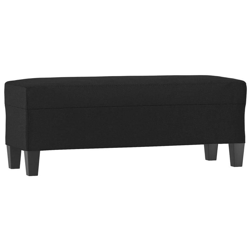 vidaXL fekete műbőr pad 100 x 35 x 41 cm