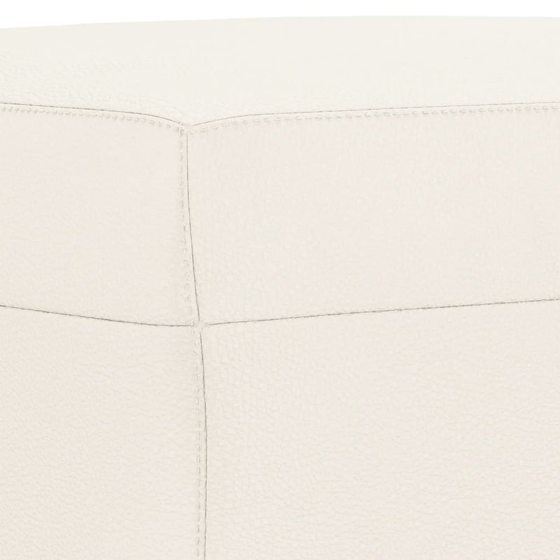 vidaXL krémszínű műbőr pad 100 x 35 x 41 cm