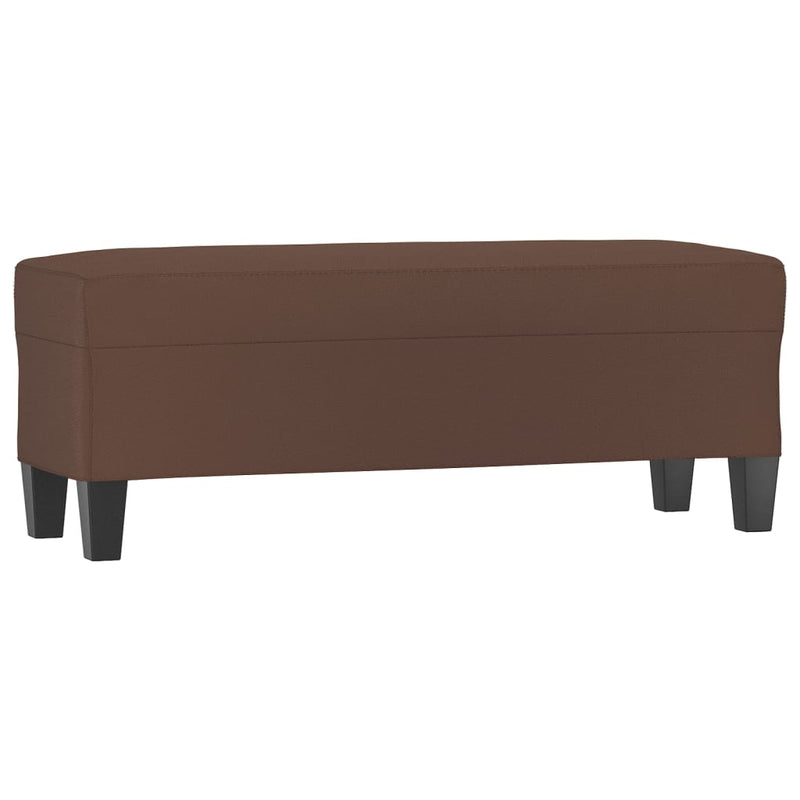 vidaXL barna műbőr pad 100 x 35 x 41 cm