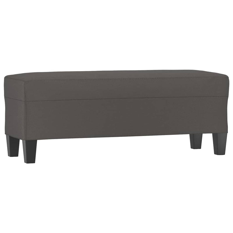 vidaXL szürke műbőr pad 100 x 35 x 41 cm