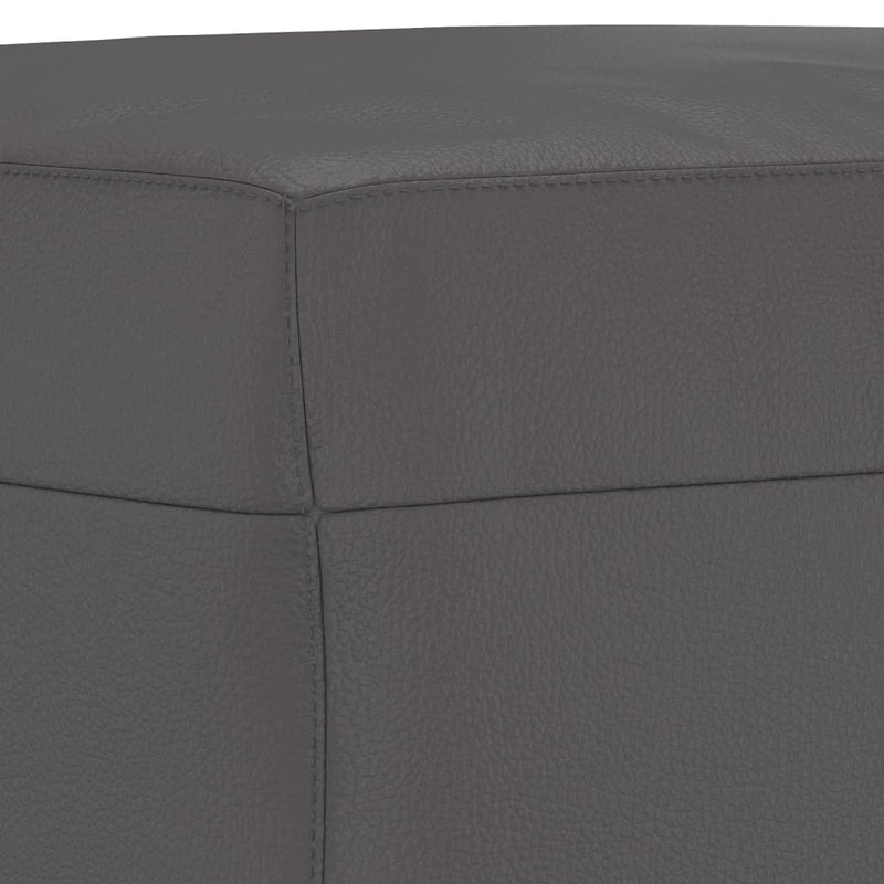 vidaXL szürke műbőr pad 100 x 35 x 41 cm