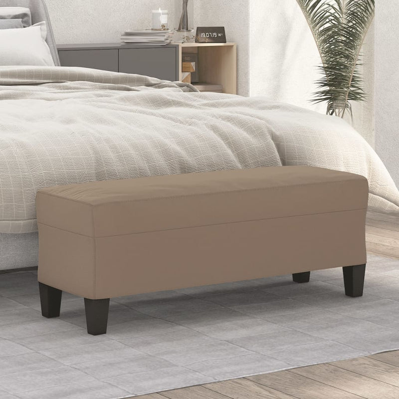 vidaXL tópszínű mikroszálas szövet pad 100x35x41 cm