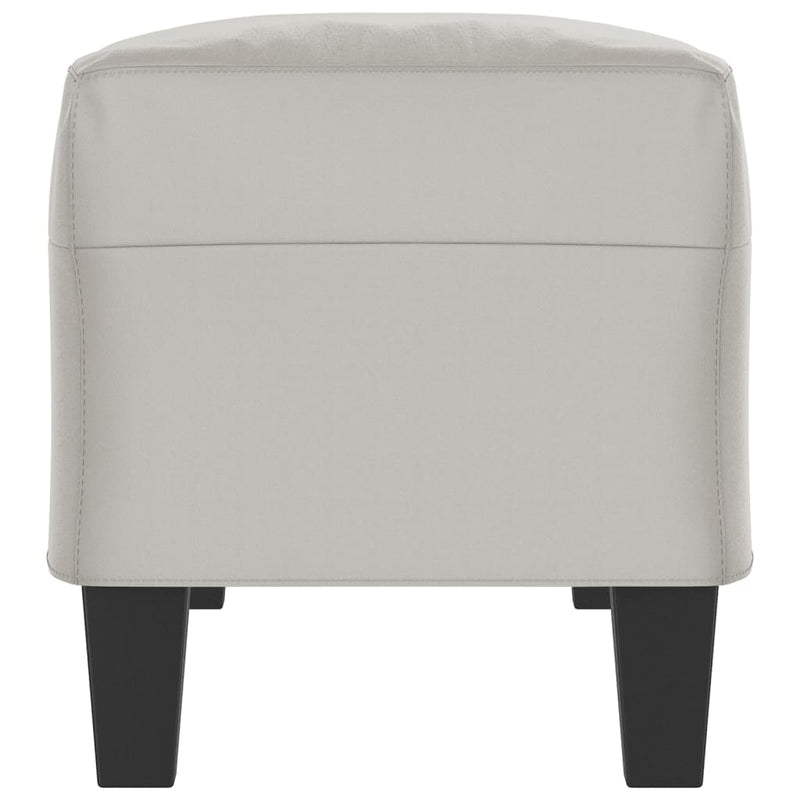 vidaXL világosszürke mikroszálas szövet pad 100 x 35 x 41 cm