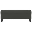 vidaXL sötétszürke mikroszálas szövet pad 100x35x41 cm