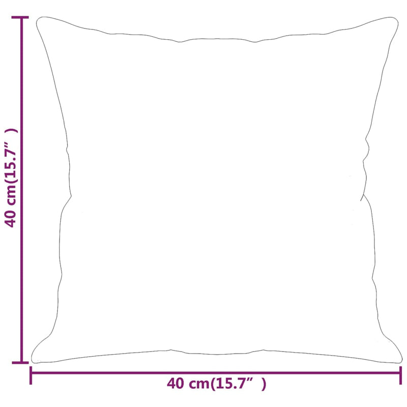 vidaXL 2 db barna szövet díszpárna 40 x 40 cm
