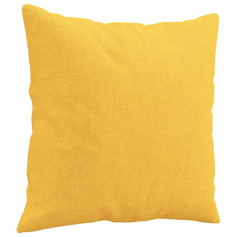 vidaXL 2 db világossárga szövet díszpárna 40 x 40 cm