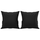 vidaXL 2 db fekete műbőr díszpárna 40 x 40 cm