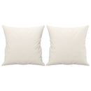 vidaXL 2 db krémszínű műbőr díszpárna 40 x 40 cm