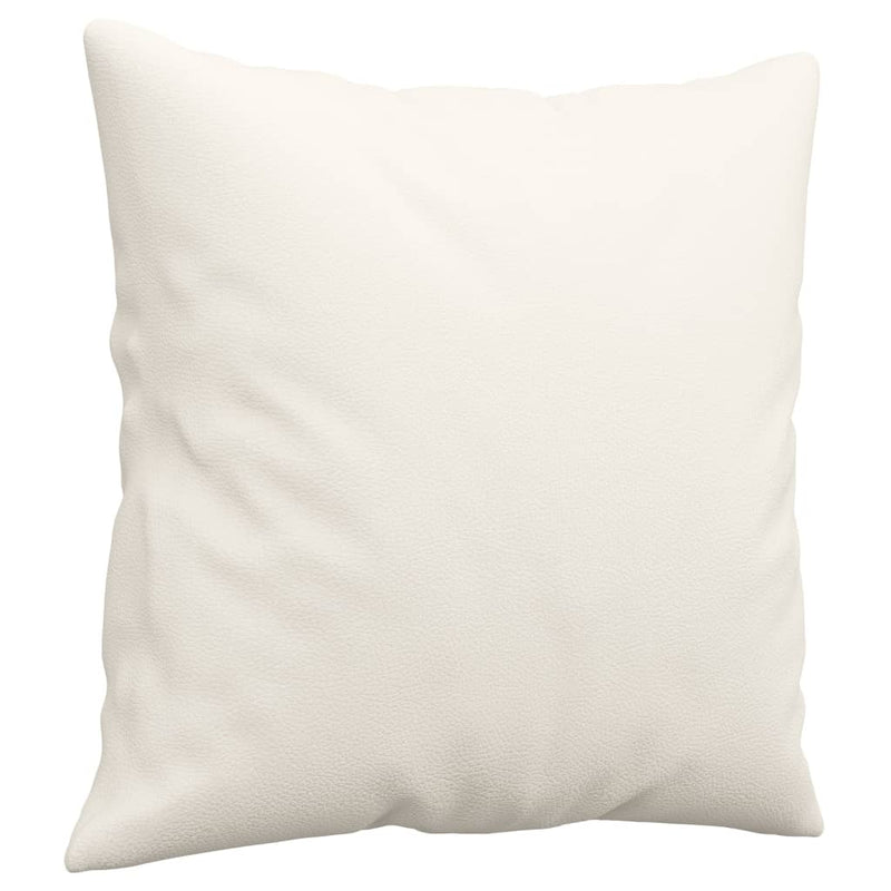 vidaXL 2 db krémszínű műbőr díszpárna 40 x 40 cm