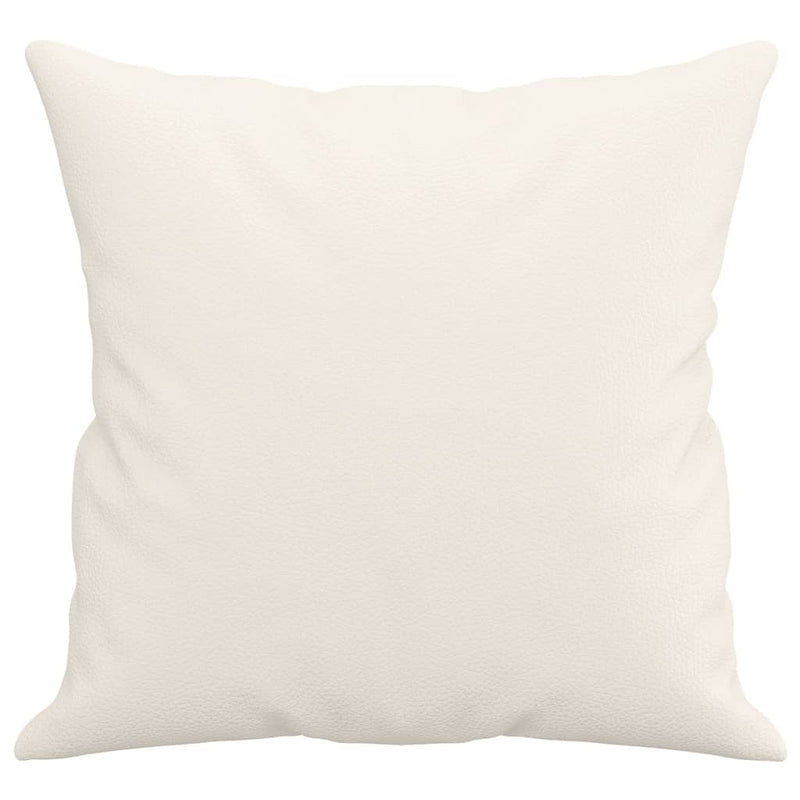 vidaXL 2 db krémszínű műbőr díszpárna 40 x 40 cm