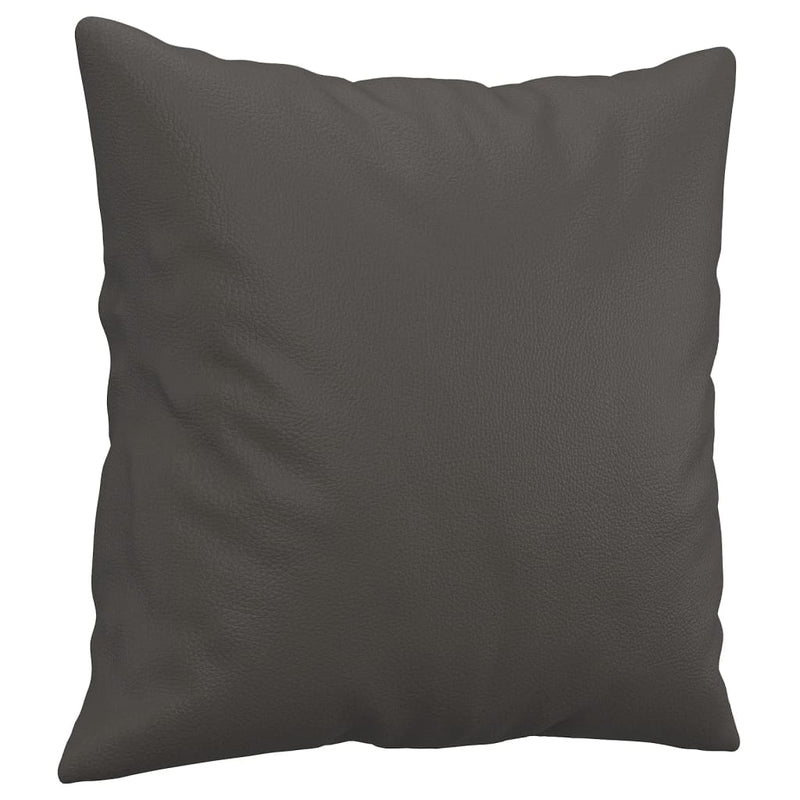 vidaXL 2 db szürke műbőr díszpárna 40 x 40 cm