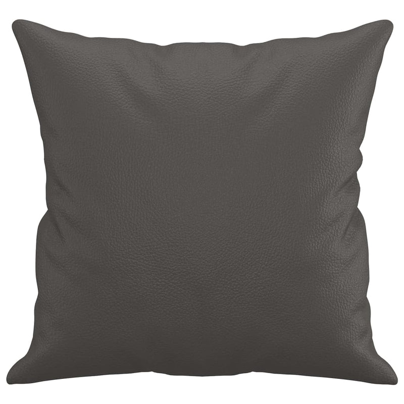 vidaXL 2 db szürke műbőr díszpárna 40 x 40 cm
