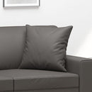 vidaXL 2 db szürke műbőr díszpárna 40 x 40 cm