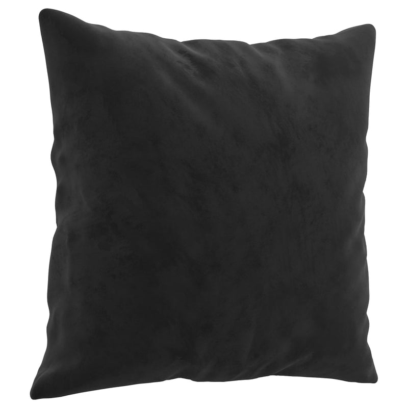 vidaXL 2 db fekete bársony díszpárna 40 x 40 cm