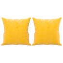 vidaXL 2 db sárga bársony díszpárna 40 x 40 cm