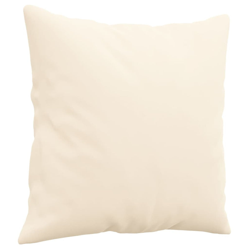 vidaXL 2 db krémszínű bársony díszpárna 40 x 40 cm