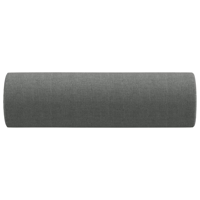 vidaXL 2 db sötétszürke szövet díszpárna Ø15x50 cm