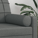 vidaXL 2 db sötétszürke szövet díszpárna Ø15x50 cm