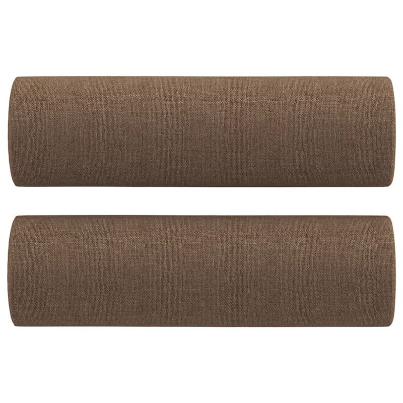 vidaXL 2 db barna szövet díszpárna Ø15 x 50 cm